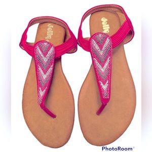 NWOB Beaded & Rhinestone Thong Sandals